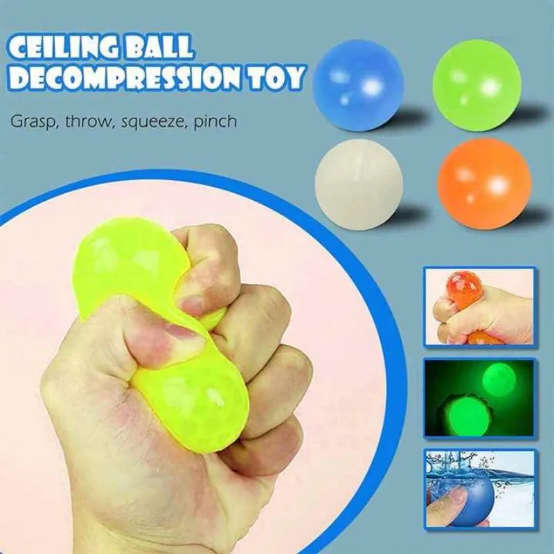 Dream Balls Glow in The Dark That Stick Glow-in-the-dark Ball Venting Balls Pinch Balls Party Decoration Children's Gifts